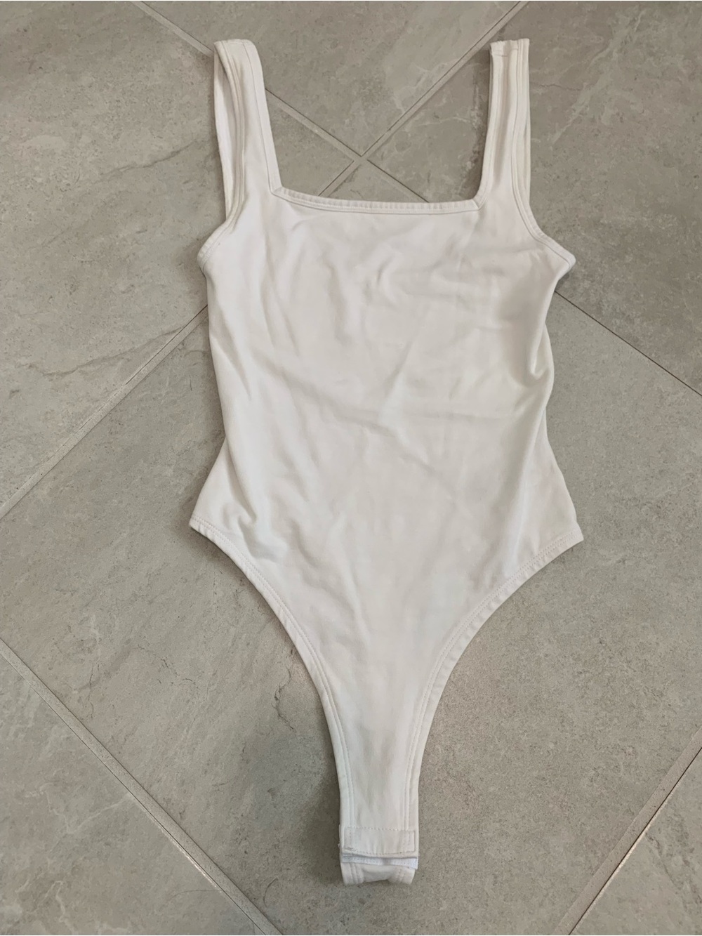 Gymshark White Square Neck Bodysuit